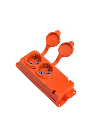 Bylion Monofaze Kauçuk İkili Grup Priz Turuncu - 2KMP-O