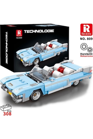 Reobrix Creator 809 Cadillac Eldorado Spor Araba Yaratıcı Yapı Blok Seti Building Blocks - 308 Parça