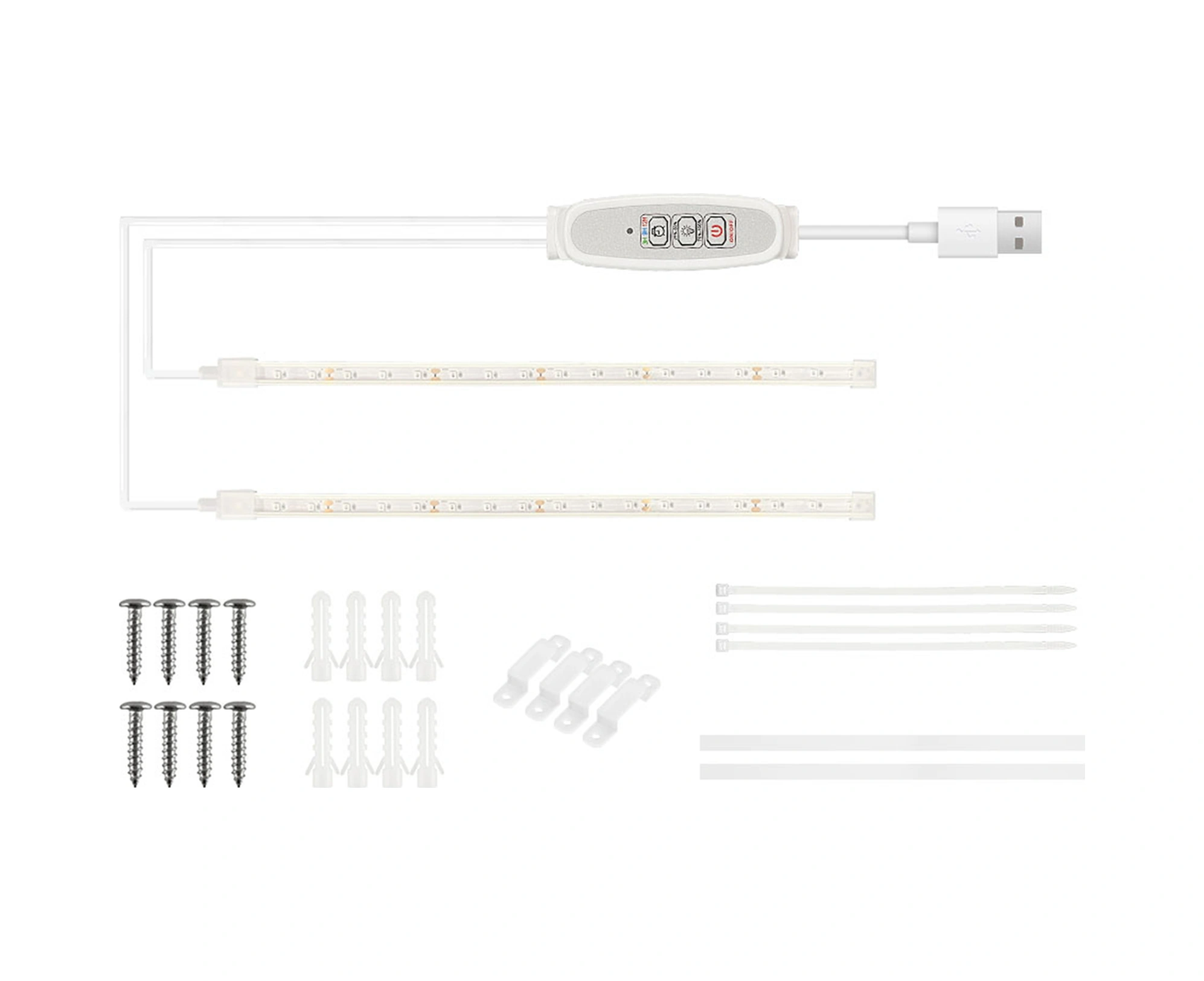 Fosenze Bitkisel Büyüme Led Işık Şeridi: Kırmızı-mavi Spektrum, 4 Aydınlatma Seviyesi, 24 Saat Akıllı Zamanlayıcı 3h/9h/12h , Usb İle Hızlı Kurulum, 30cm Uzunluk Kırmızı - Mavi