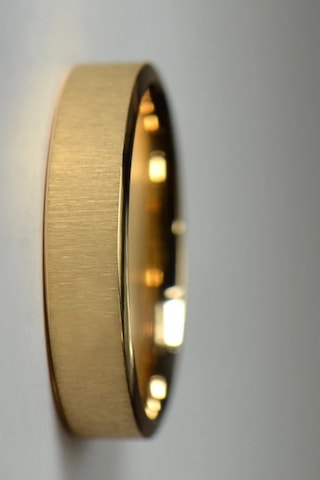 6mm Fırçalanmış Mat Düz Kadın Erkek Çelik Alyans Yüzük Cl46 Sarı