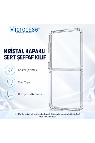 Microcase Google Pixel 11 Pro Fold İle Uyumlu Sert Kristal Kapaklı Kılıf Şeffaf- Al3157