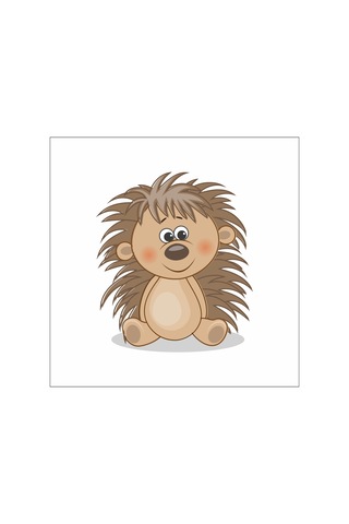 Sevimli Kirpi Sticker Duvar Sticker Renkli