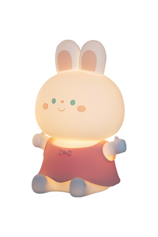 Soft Light Gece Lambası Silikon 7 Renk Değişimi Küçük Tavşan Lambası Çocuk Karikatür Doğum Günü Hediyesi Pembe Diğer