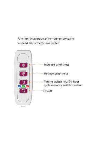 Tongxida Led Bitki Büyüme Lambası, 50cm Pembe, Akıllı Uzaktan Kumandalı Dolap Işığı Zaman Saksı Pembe