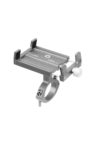 Xiyyadms Bisiklet İçin Alüminyum Telefon Tutucu, Dağ Bisikleti Navigasyon Stantı, Sabitleyici Aparatı - Titanyum Rengi Diğer