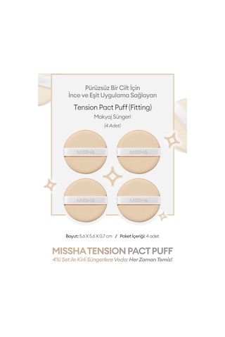 İnce Ve Eşit Uygulama Sağlayan Makyaj Süngeri Tension Pact Puff Fitting