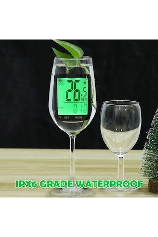 Artfulabode Ve Su Siyah Sıcaklık Ölçer, Lcd Kronometre Kablosuz Hız Geeroyoo Geçirmez, Fonksiyonlu Ekran, Büyük Bisiklet Bilgisayarı - Ej Siyah