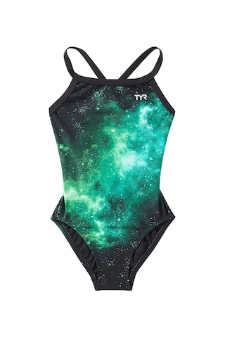 Tyr Durafast Elite Kadın - Kız Diamondfit Yüzücü Mayosu - Starbone Yeşil