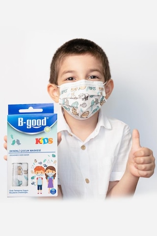 b-good çocuk maske 5 Kutu 10'lu Paket Desenli Çocuk Maskesi
