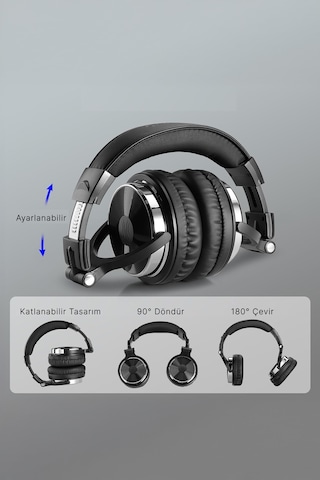 Pro 10 Yüksek Çözünürlüklü Hi-res Stüdyo Kayıt Ve Miksaj Dj Stereo Kablolu Kulak Üstü Kulaklık