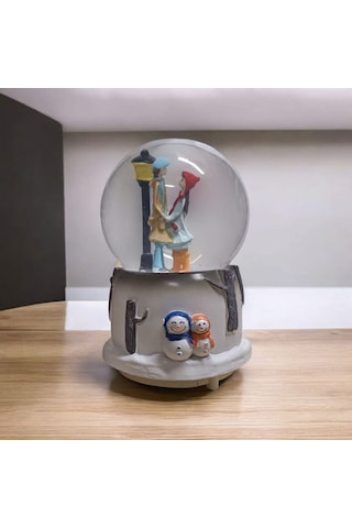 Renk Değiştiren Romantik Sevgili Kar Küresi