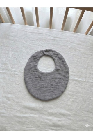 Oval 3 Lü %100 Pamuk 8 Kat Müslin Bebek Mama Önlüğü Yakalık Salya Önlüğü
