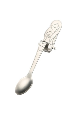 Sones Yaratıcı Kahve Kaşığı Denizkızı Şeklinde Saplı Kaşıklar Yemek Takımı İçme Araçları, Renk: Gerçek Renk