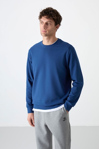 Tommy Life Parlament Basic O Yaka Rahat Form Erkek Sweatshirt - 88053 Parlament Mavi