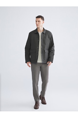 Lcwaıkıkı Classic Haki Regular Fit Uzun Kollu Erkek Gömlek Ceket