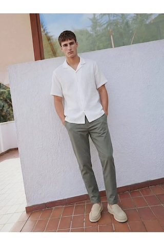 Lc Waikiki Yeşil Slim Fit Gabardin Erkek Pantolon
