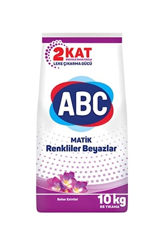 Abc Matik Bahar Esintisi Renkliler Beyazlar için Toz Çamaşır Deterjanı 10 KG