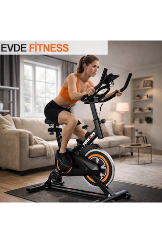 Dikey Ev Fitness Bisikleti Led Ekran Kardiyo Egzersiz Aleti Spinning Bike Nabız Direnç Lastiği Hediy
