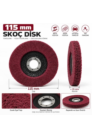 115 Mm Skoç Disk Avuç Taşlama Uyumlu