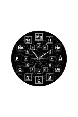 Homyl Oturma Odası, Okul, Ofis Için Sessiz Periyodik Tablo Siyah