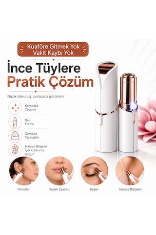 Yüz Tüy Alıcı Epilasyon Aleti Mini Kaş Bıyık Temizleme Cihazı
