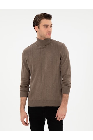 Pierre Cardin Erkek Vizon Melanj Kazak /triko 50296445-vr174 Vizon Melanj
