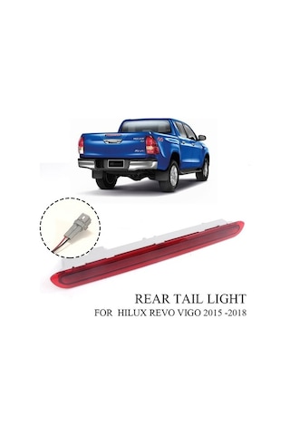 Ebitda Araba Farları Toyota Hilux Revo 2015-2017 İçin Yüksek Fren Lambası Küçük Boyutlu Kırmızı Gri
