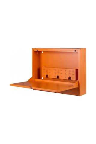 Alfafonet Ziglat 500 Serisi Duvar Tipi Laptop Dolabı 700x150x500 Mm Turuncu 70 Kg Taşıma Kapasiteli Kilitli Metal Dolap
