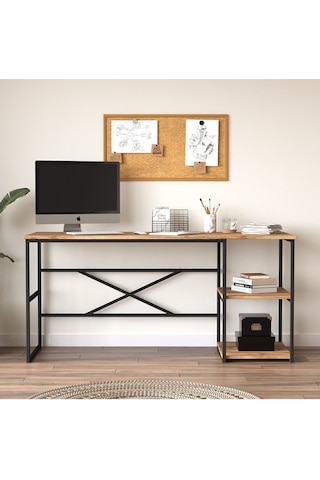 Atlantis 120cm Metal Çalışma Masası Atl28-a Çam Çam