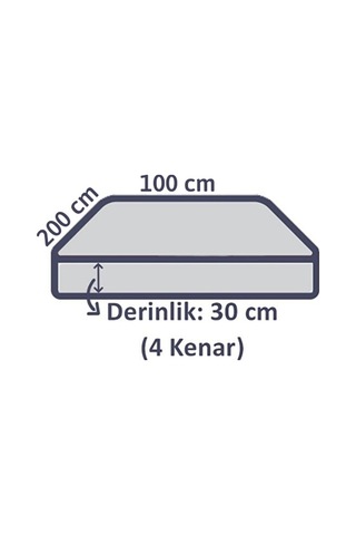 Lotus Tek Kişilik 100x200 Lastikli Çarşaf Takımı Gri