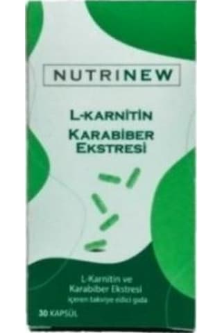 Nutrinew Vitamins Karabiber Extreli L-Karnitin 30 Kapsül