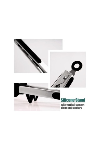 Fortunelane 3'lü Siyah Silikon Uçlu Paslanmaz Çelik Mutfak Kelepçesi, 23 Cm Barbekü/ Makarna/ Salata İçin Kullanıma Uygun Çok Renkli