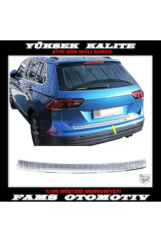 Vw Tiguan Krom Arka Tampon Üstü Koruma 2016 ve Üzeri P.Çelik