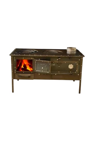 Altaş Güral Kuzine Soba 4 Mm Çok Amaçlı Bahçe Tipi Kuzine Soba Özel El Yapımı Soba