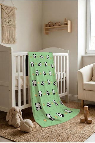 Panda Desenli Soft Touch Termal Bebek Battaniyesi Cbt0011 Renkli