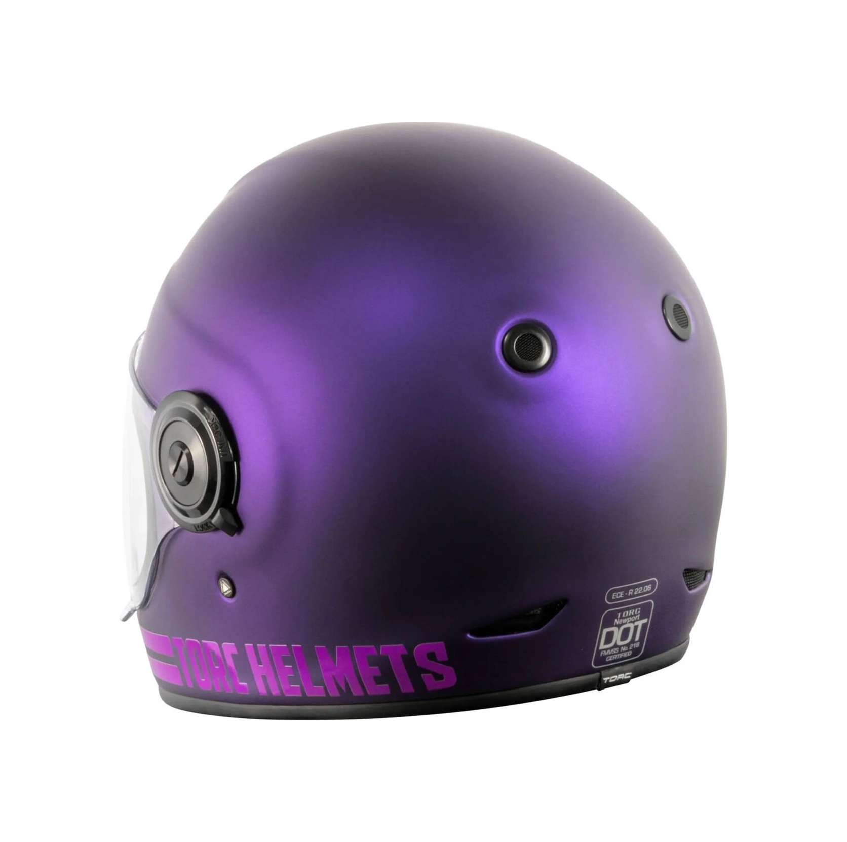 Torc T-1 Newport Cali Iridecent Kapalı Motosiklet Kaskı Mor