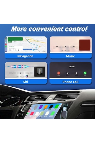 Ximistore9 Ford Bronco Sport 2021-2024 İçin Kablosuz Carplay & Android Auto Dönüştürücü - Otomatik Bağlanma, Çift Fonksiyonlu Cp206 Gri