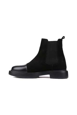 Shoetyle - Siyah Süet Deri Erkek Chelsea Bot 250-080-925-siyah