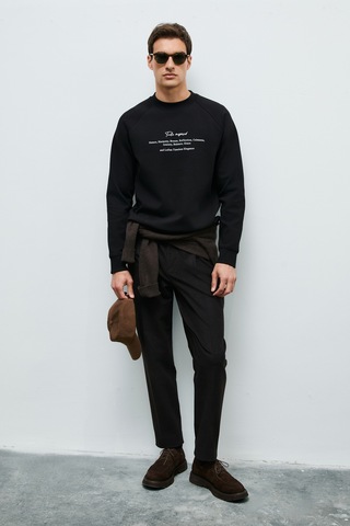 Lufian Cole Erkek Sweatshirt Siyah Siyah 112030199100100