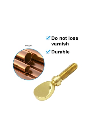 Hfambition Altın Renkli Saksafon Boyun Vidalı, Bakır Malzeme, Dayanıklı, Kolay Kurulum, El İle Sıkabilir, Standart Saksafonlar İçin Uygun