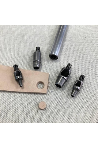 Vidalı Metal Çubuk Zımba Elde Vurma Ve Padova Uçları İçin Deri Hobi El Aleti 1 Adet