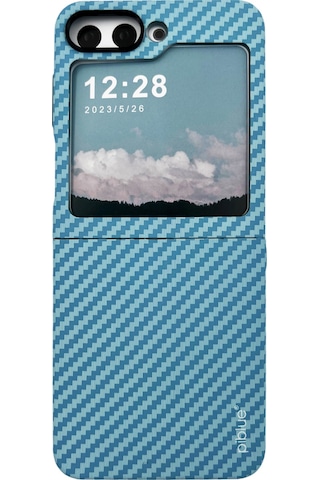 Nettech Samsung Galaxy Uyumlu Z Flip 5 Karbon Seri Arka Koruma Kılıf Yeşil