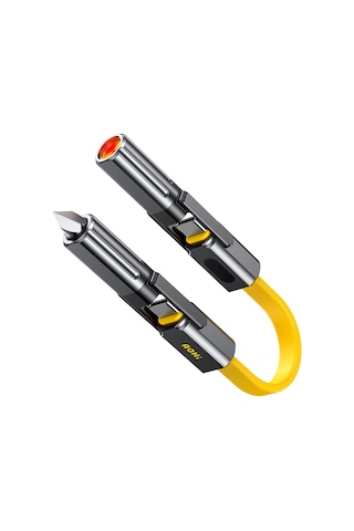 Aohi Prometheus 3 Ü 1 Arada Titanyum Edc Çok Amaçlı 240w Şarj Ve Veri Kablosu