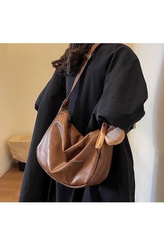 Jzcat Kadın Günlük Gezi Messenger Çantası - Koyu Kahverengi