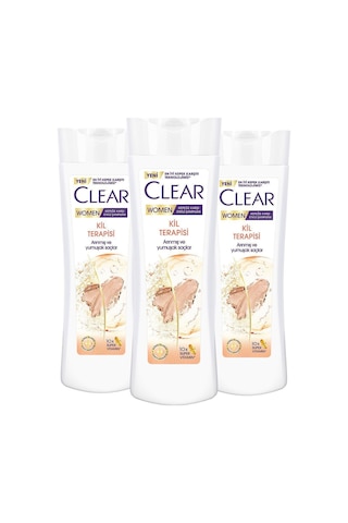 Women Kepeğe Karşı Etkili Şampuan Kil Terapisi 350 Ml X3