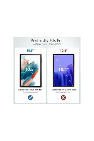 Samsung Galaxy Tab A8 10.5 Sm-x200 Kılıf Darbe Önleyici Anti Shock Şeffaf Silikon Tablet Case Arka Kapak
