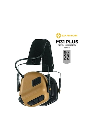 Opsmen Earmor M31 Plus Elektronik Atış Kulaklığı Kulak Koruma Cayote Brown Kahverengi