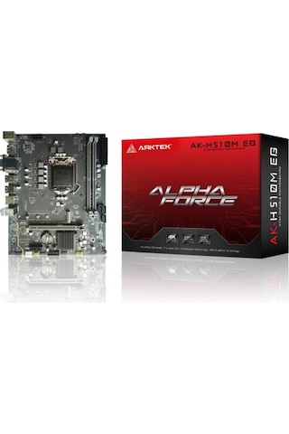 Arktek Alpha Force AK-H510M EG Intel H510 2133/2400/2800MHz 2xDDR4 mATX Anakart