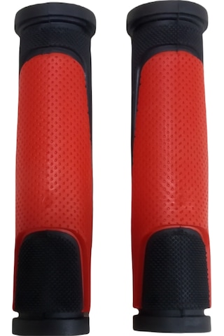 KNT 2 Renkli Bisiklet Elciği Pvc Silikon KırmızıSiyah Renk 125 mm Kırmızı - Siyah