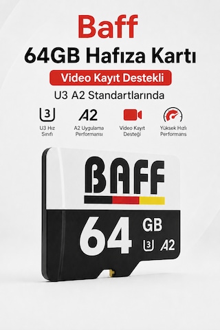 64 Gb Micro Sd Kart U3 A2 4k Ultra Hd Destekli Yüksek Hızlı Hafıza Kartı Güvenlik Kamerası & Araç Kamerası Uyumlu